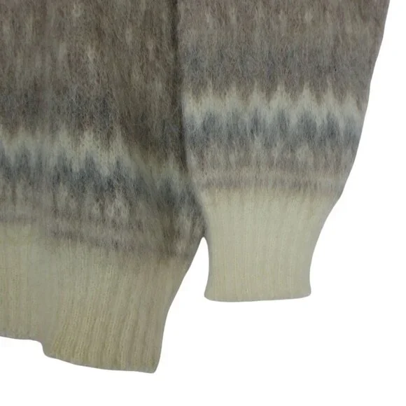 Icelandic by Ge-ka  Fair Isle Vintage Wool Crew Neck Sweater XL Made in England - Picture 4 of 7